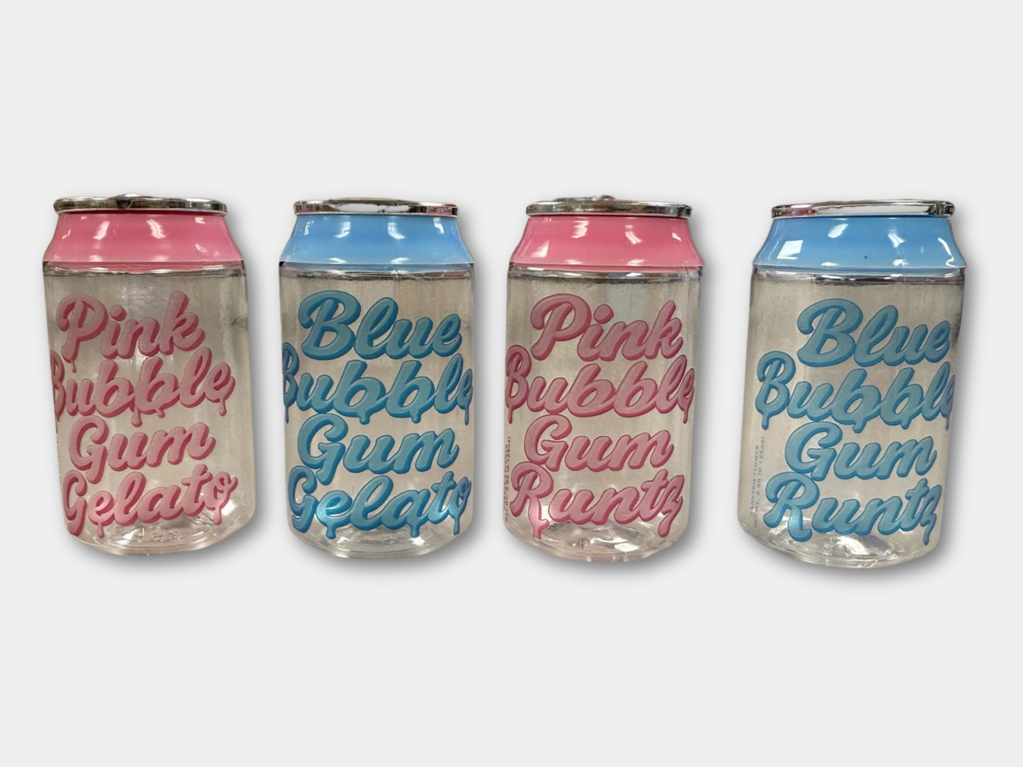 Transparent Bubble Gum Soda Cans – 2-Pack