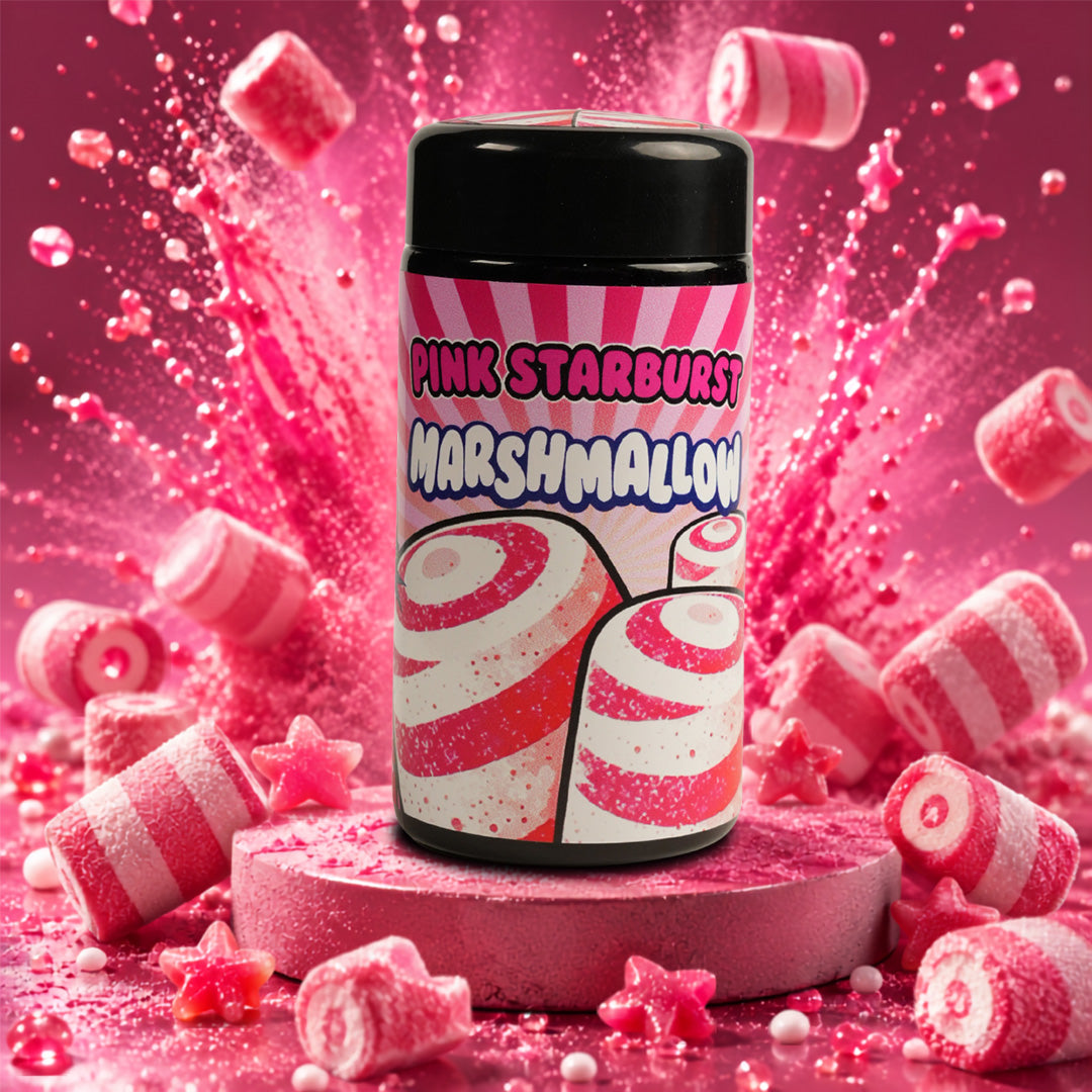 Pink Starburst Marshmallow Miron Jar