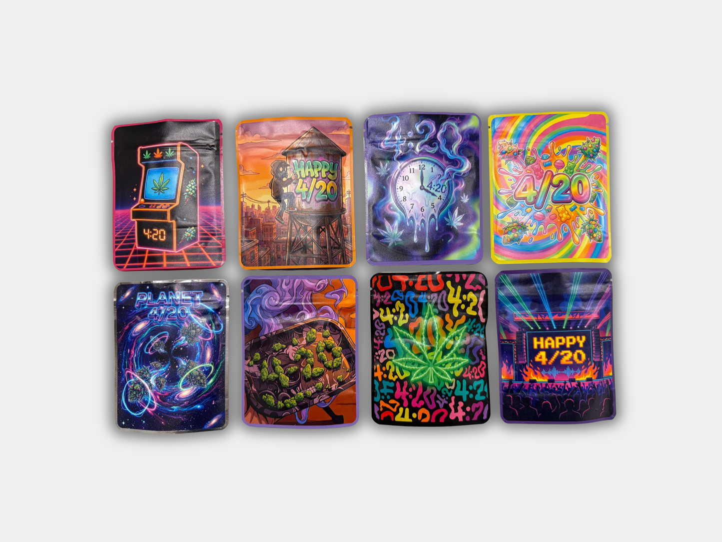 4/20 Collection – 8 Design Mylar Set (3.5g)