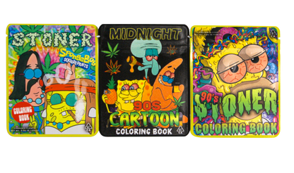 90s Cartoon Coloring Book Mylar Bag 3.5G | Smell Proof