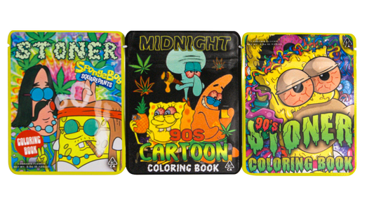 90s Cartoon Coloring Book Mylar Bag 3.5G | Smell Proof