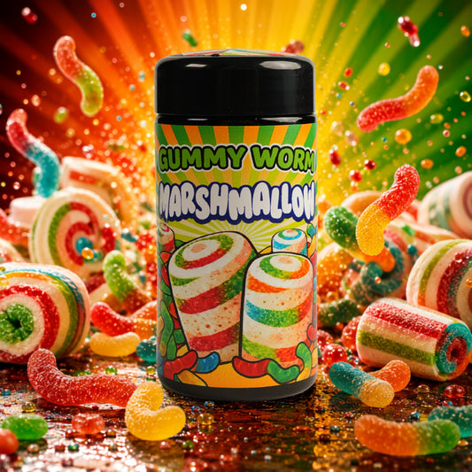 Gummy Worm Marshmallow Miron Jar