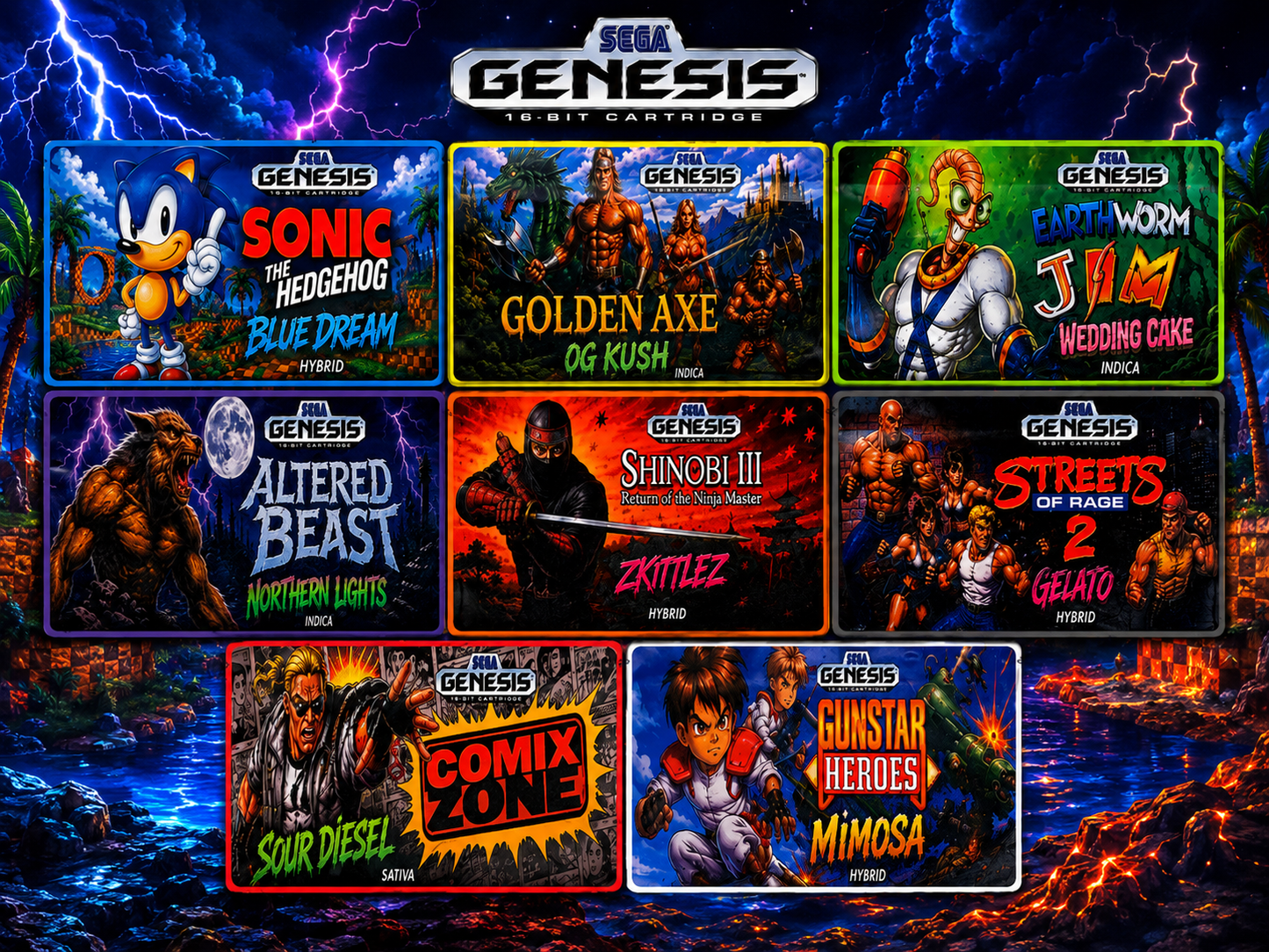 Sega Genesis Collection 7G Horizontal Mylar Bag Collection
