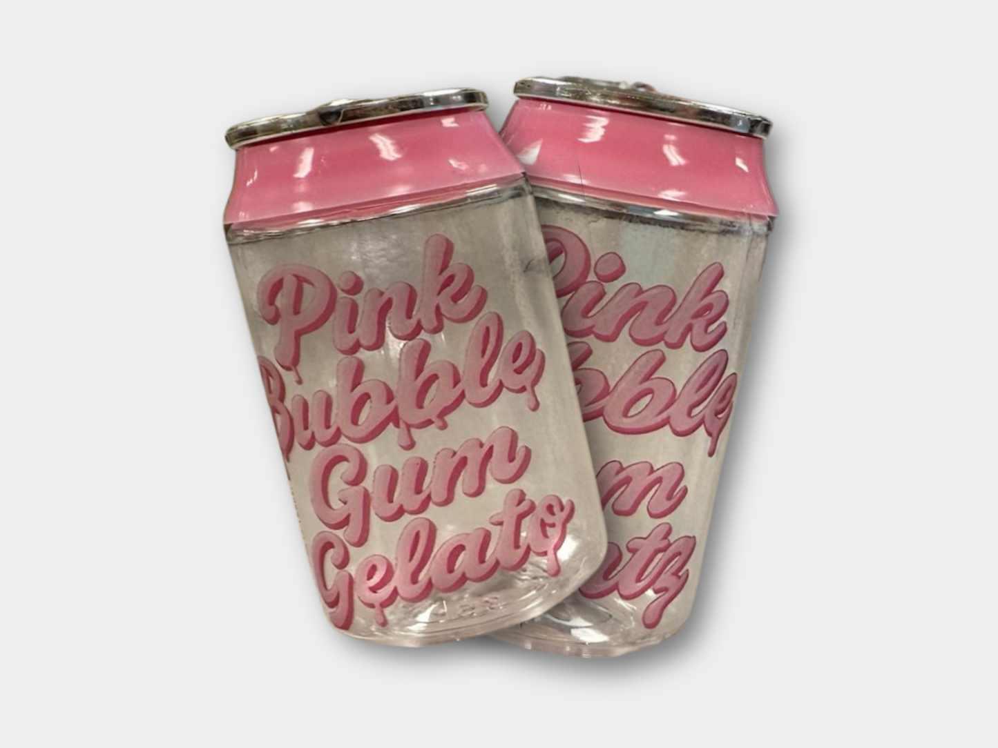 Transparent Bubble Gum Soda Cans – 2-Pack