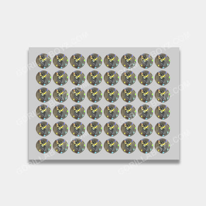 Funfeetti auth stickers for mylar bags